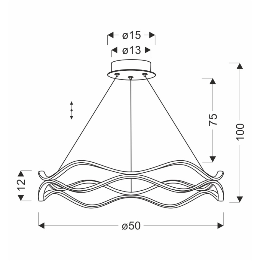 LED pakabukas VAVE LED/28W/230V rožinė auksinė