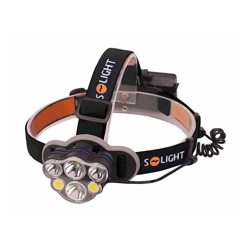 LED pakraunamas žibintuvėlis ant galvos LED/USB IP44