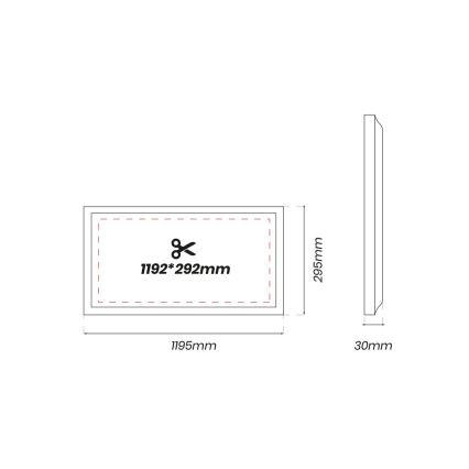 LED panelė LED/48W/230V 4000K 120x30 cm