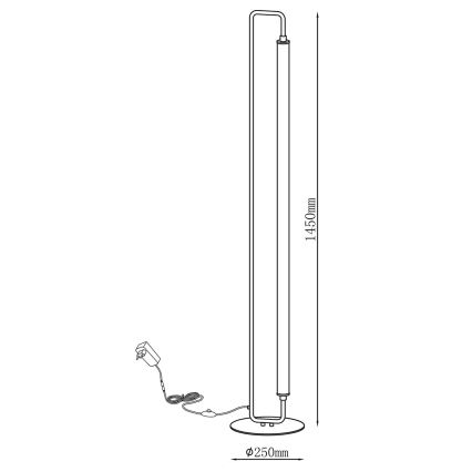 LED pastatoma lempa FELICJA LED/24W/230V 4000K juoda