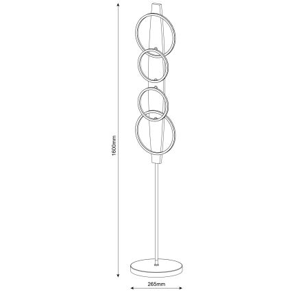 LED Pastatoma lempa MELISA LED/25W/230V pušis