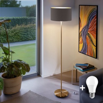 LED pastatoma lempa TUNJA 1xE27/20W/230V skersm. 38 cm auksinė/taupe
