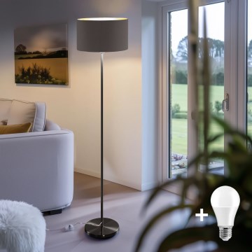 LED pastatoma lempa TUNJA 1xE27/20W/230V skersmuo 38 cm juoda/ruda