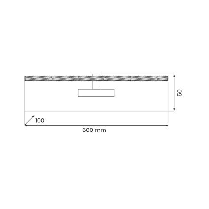 LED paveiklo šviestuvas PRADO LED/11W/230V blizgus chromas