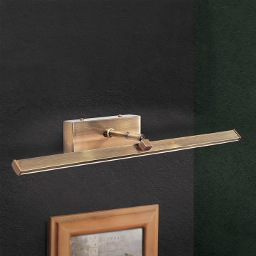 LED paveiklo šviestuvas PUBLIO LED/10W/230V 50 cm auksas/patina