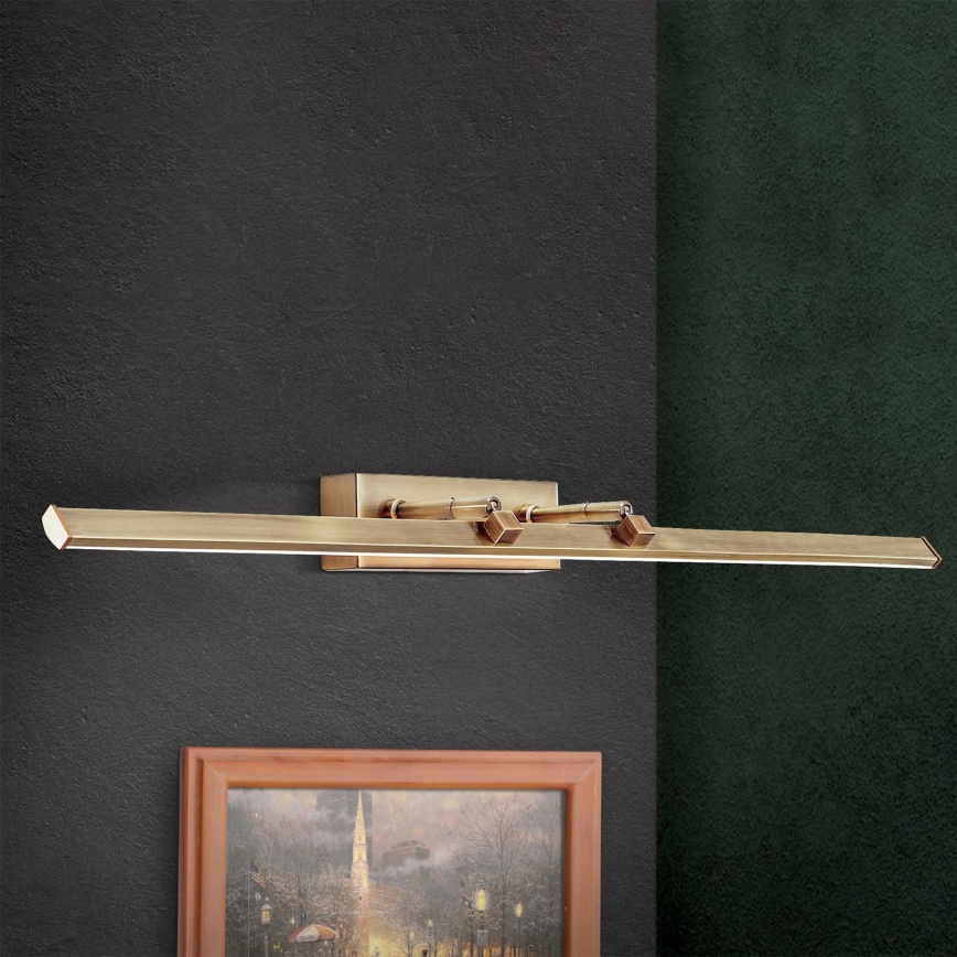 LED paveiklo šviestuvas PUBLIO LED/15W/230V 75 cm auksas/patina