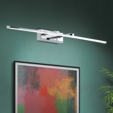LED paveiklo šviestuvas PUBLIO LED/15W/230V 75 cm blizgus chromas