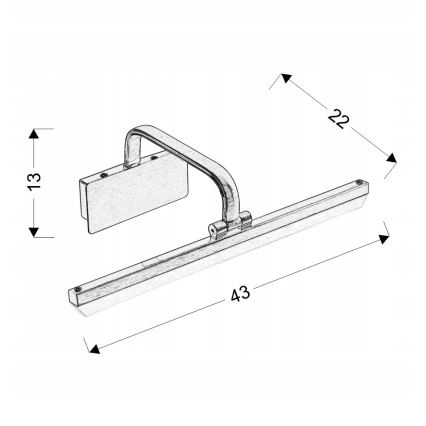 LED Paveikslo šviestuvas HANG LED/8W/230V