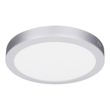 LED paviršinė/įleidžiama 2in1 panelė 18W/230V 3000/4000/6000K skersmuo 22,5 cm IP54 sidabrinė
