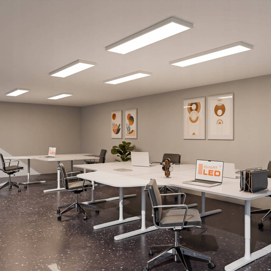 LED Paviršinė panelė LED/60W/230V 30x120 cm balta