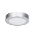 LED paviršinis/įleidžiamas 2in1 panelis LED/12W/230V 3000/4000/6000K skersmuo 17 cm IP54 sidabrinis