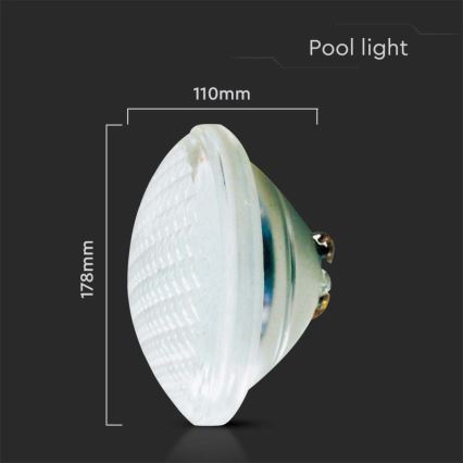 LED Plaukimo baseino lemputė LED/25W/12V IP68 6500K