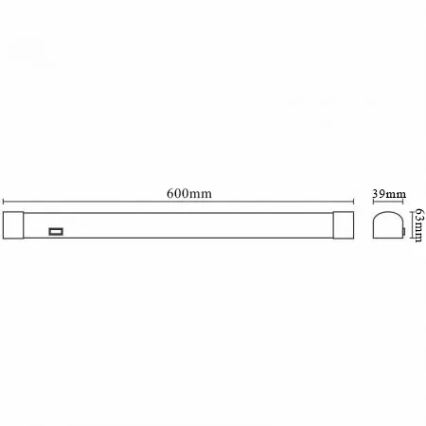LED po spintelės šviestuvas LED/15W/230V 60 cm IP44 balta