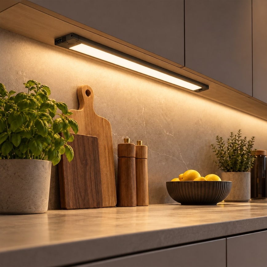 LED šviestuvas po spintelės LED/18W/230V 2700/3000/4000/5000/5700K 60 cm juodas