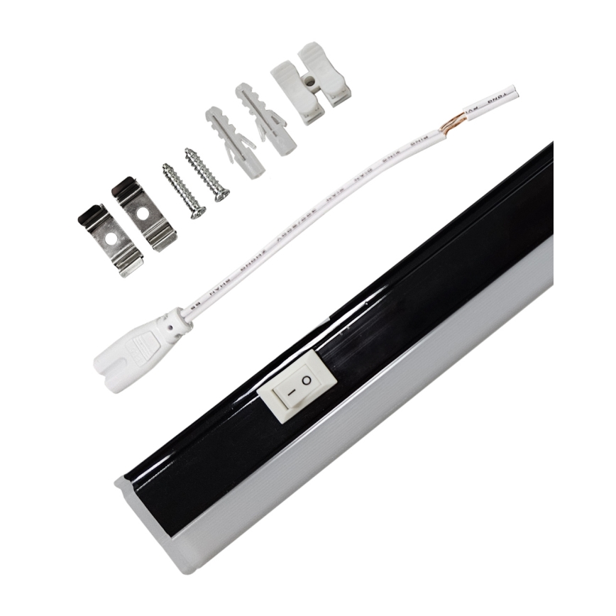 LED po spintelės šviestuvas TUBE LED/18W/230V 120 cm juodas