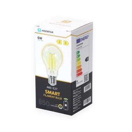 LED pritemdoma elektros lemputė A60 E27/6W/230V 2700-6500K Wi-Fi - Aigostar