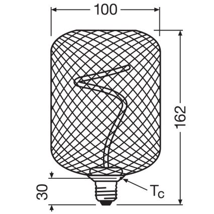 LED pritemdoma elektros lemputė DECOR FILAMENT E27/3,5W/230V 1800K auksas - Osram