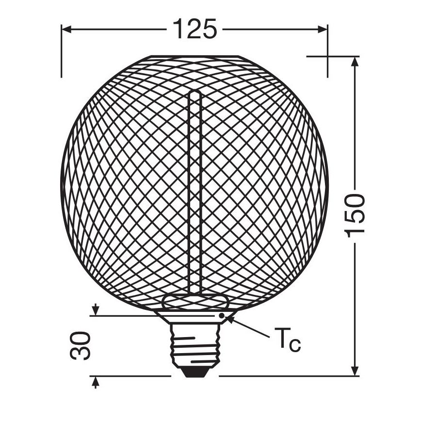 LED pritemdoma elektros lemputė DECOR  FILAMENT G125 E27/3,5W/230V 1800K auksas - Osram