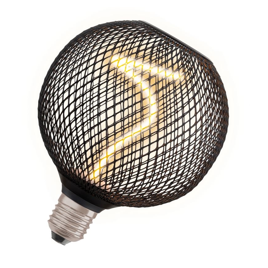 LED pritemdoma elektros lemputė DECOR FILAMENT G125 E27/3,5W/230V 1800K juoda - Osram