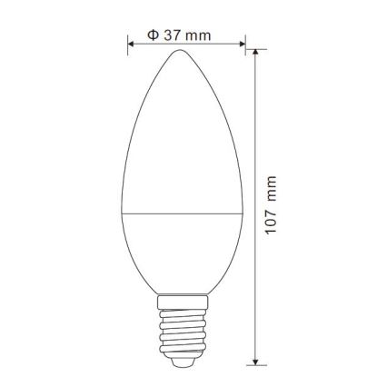 LED pritemdoma elektros lemputė E14/5W/230V 3000K - Globo