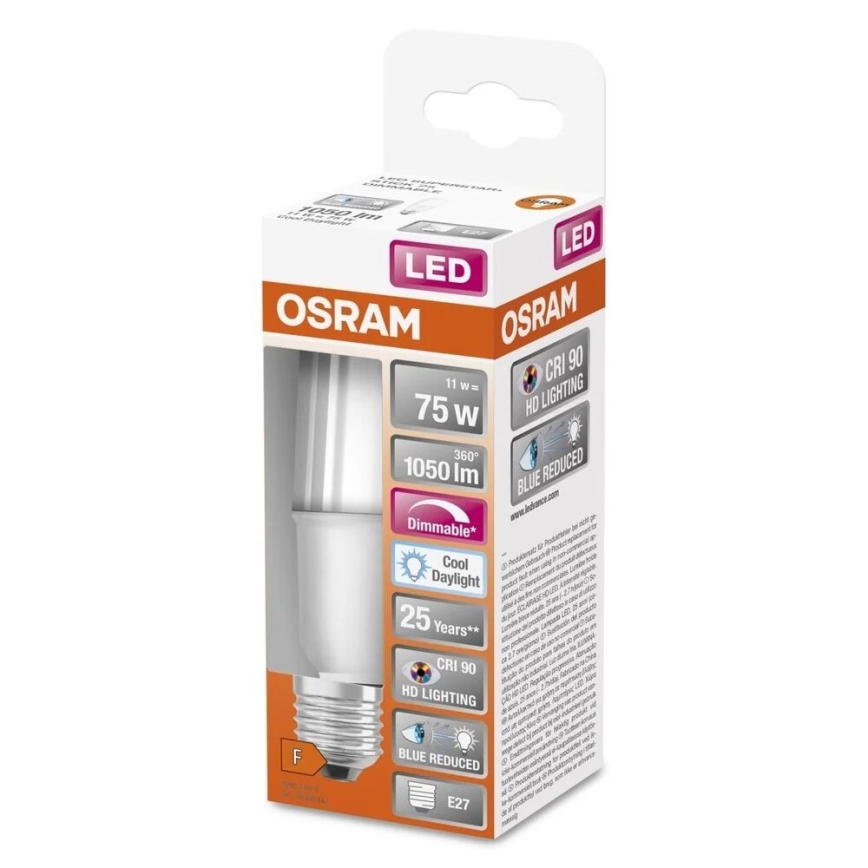 LED pritemdoma elektros lemputė E27/11W/230V 6500K CRI 90 - Osram