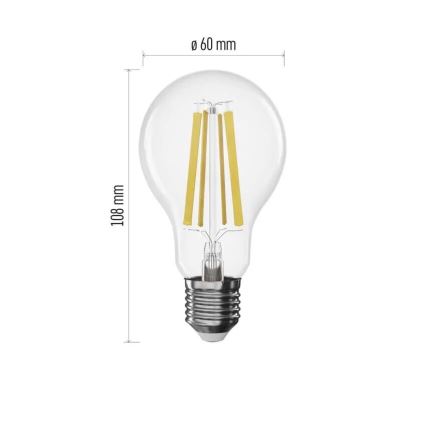 LED pritemdoma elektros lemputė FILAMENT A60 E27/11W/230V 4000K