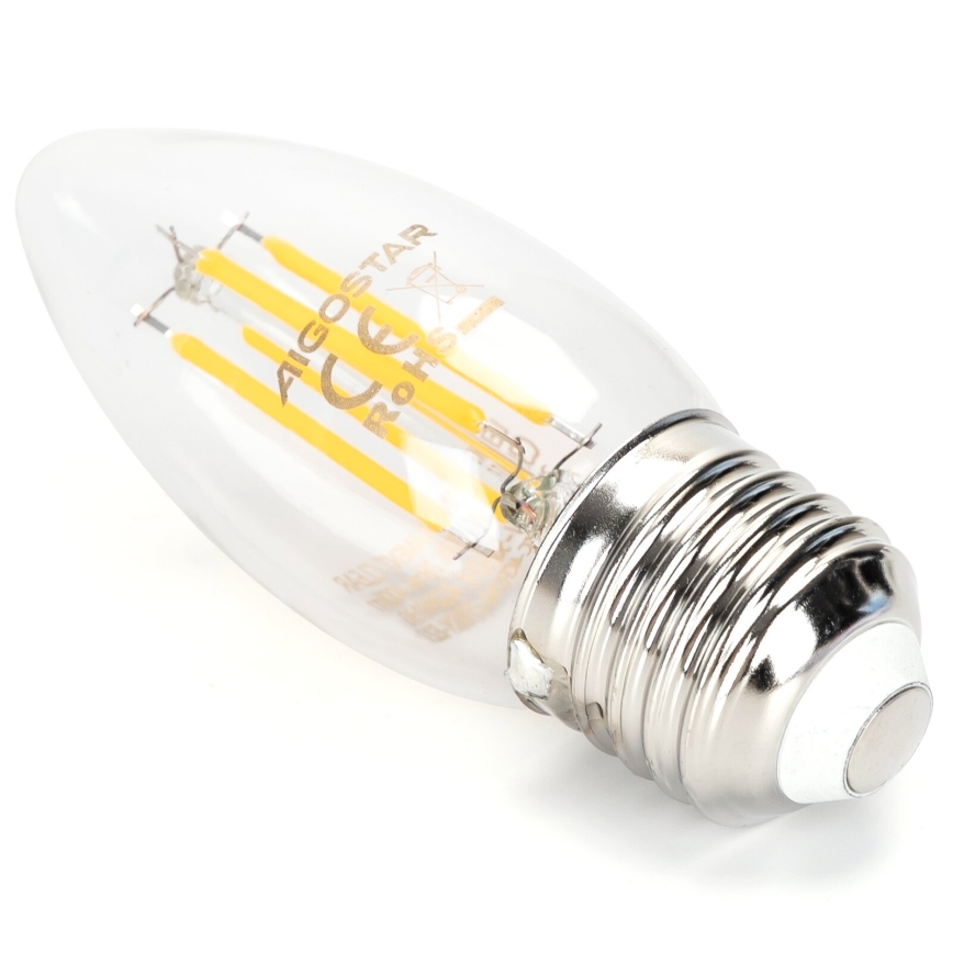 LED pritemdoma elektros lemputė FILAMENT C35 E27/4W/230V 2700K - Aigostar