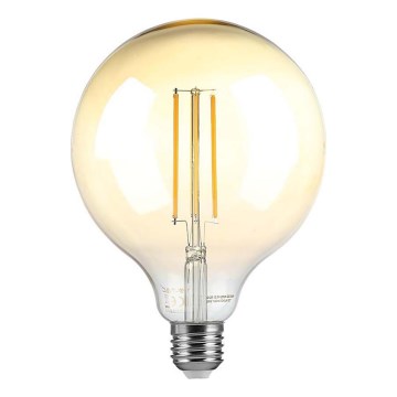 LED pritemdoma elektros lemputė FILAMENT G125 E27/8W/230V 2200K