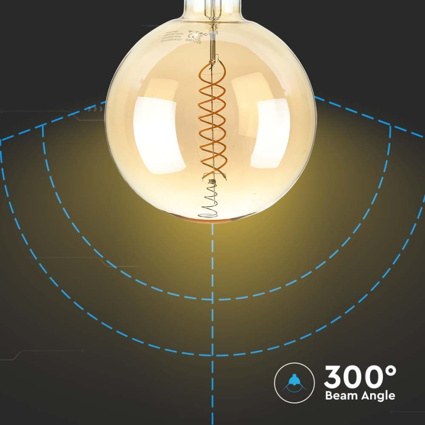 LED pritemdoma elektros lemputė FILAMENT G200 E27/8W/230V 1800K