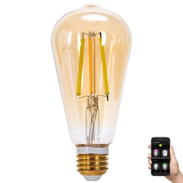 LED pritemdoma elektros lemputė FILAMENT MESH Išmanus ST64 E27/6W/230V 2700-6500K - Aigostar