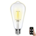 LED pritemdoma elektros lemputė FILAMENT ST64 E27/6W/230V 2700-6500K Wi-Fi - Aigostar