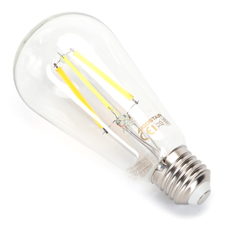 LED pritemdoma elektros lemputė FILAMENT ST64 E27/6W/230V 2700-6500K Wi-Fi - Aigostar