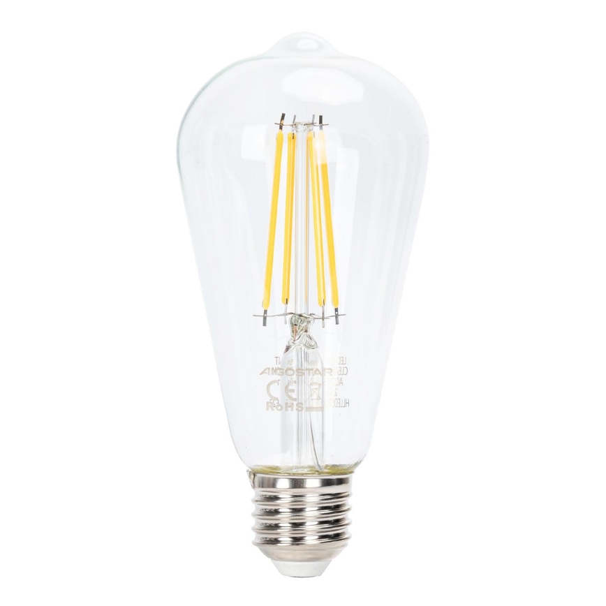 LED pritemdoma elektros lemputė FILAMENT ST64 E27/6W/230V 2700K - Aigostar
