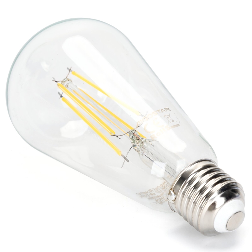 LED pritemdoma elektros lemputė FILAMENT ST64 E27/6W/230V 2700K - Aigostar