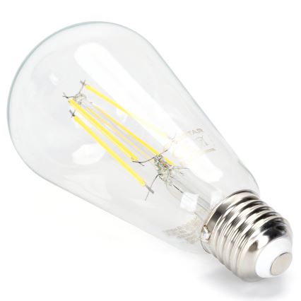 LED pritemdoma elektros lemputė FILAMENT ST64 E27/6W/230V 6500K - Aigostar