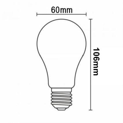 LED pritemdoma elektros lemputė FILAMENT VINTAGE A60 E27/12W/230V 2000K