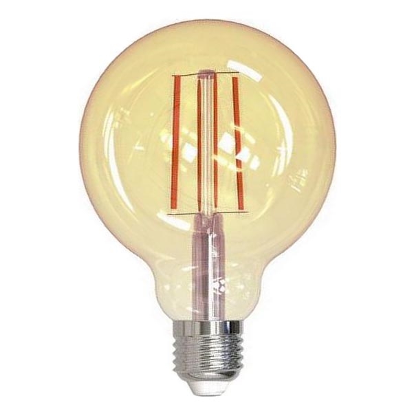 LED pritemdoma elektros lemputė FILAMENT VINTAGE G95 E27/12W/230V 2000K