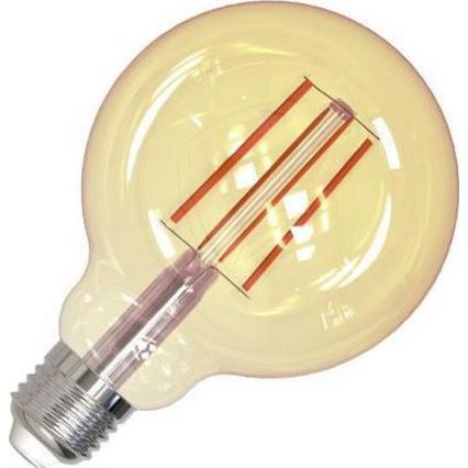 LED pritemdoma elektros lemputė FILAMENT VINTAGE G95 E27/12W/230V 2000K