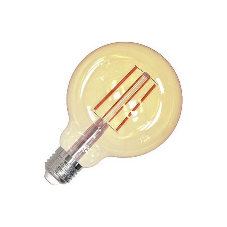 LED pritemdoma elektros lemputė FILAMENT VINTAGE G95 E27/12W/230V 2000K