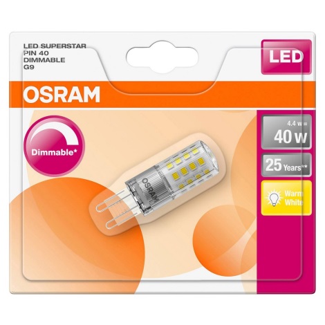 LED pritemdoma elektros lemputė G9/4,4W/230V 2700K - Osram