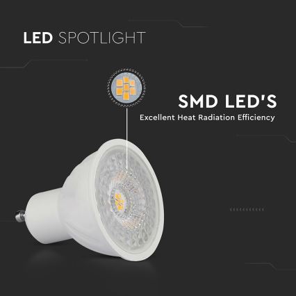 LED pritemdoma elektros lemputė GU10/6W/230V 4000K 110°