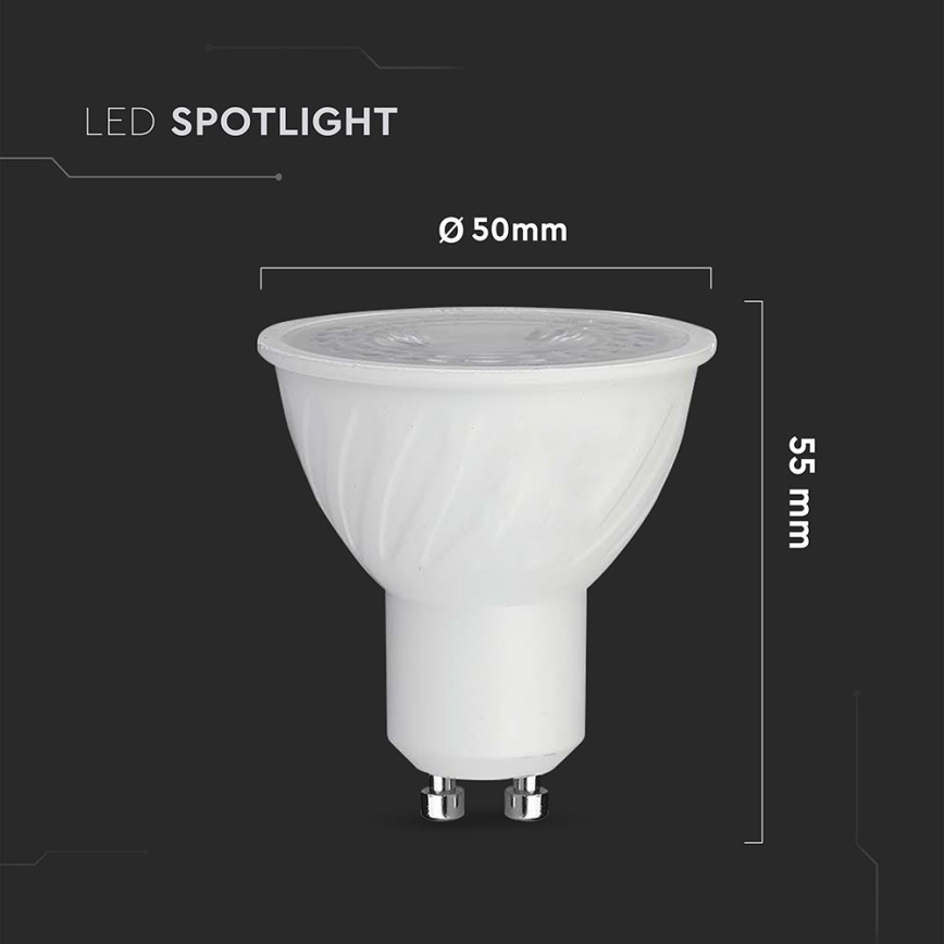 LED pritemdoma elektros lemputė GU10/6W/230V 6500K 38°