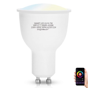 LED pritemdoma elektros lemputė GU10/7W/230V 3000-6500K Wi-Fi - Aigostar