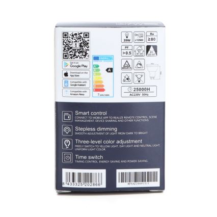 LED pritemdoma elektros lemputė GU10/7W/230V 3000-6500K Wi-Fi - Aigostar
