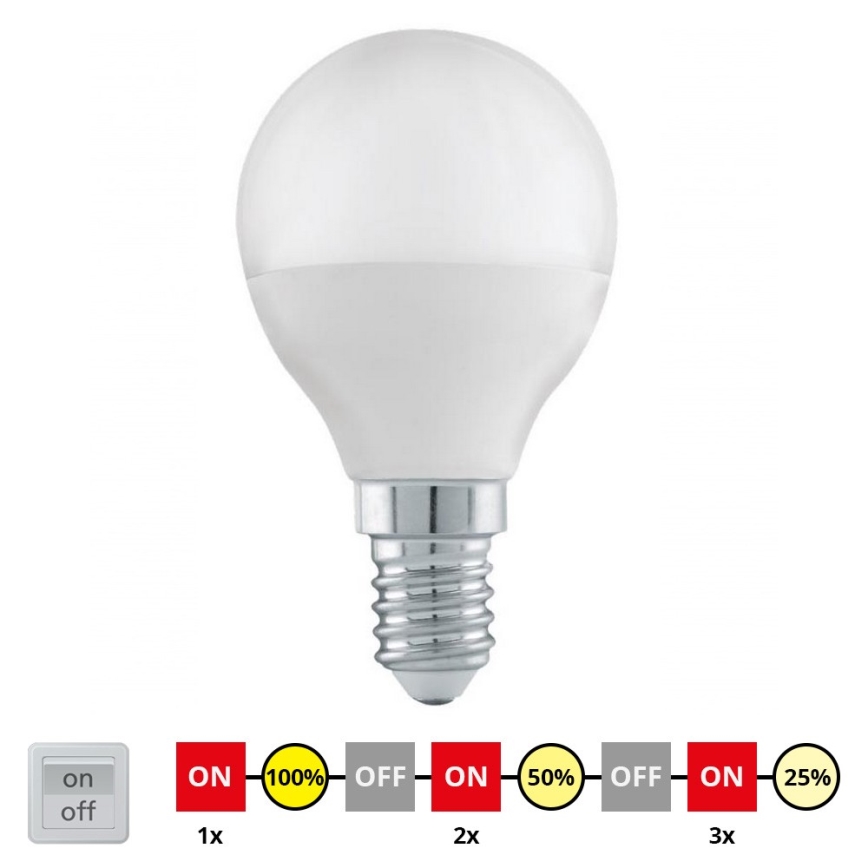 LED pritemdoma elektros lemputė P45 E14/6W/230V 3000K - STEPDIMMING - Eglo 54835
