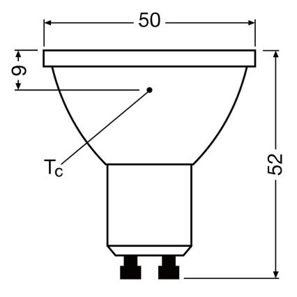 LED pritemdoma elektros lemputė PAR16 GU10/3,7W/230V 4000K CRI 90 - Osram