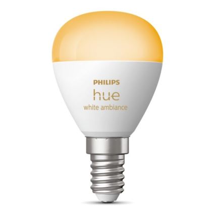 LED pritemdoma elektros lemputė Philips Hue WHITE AMBIANCE P45 E14/5,1W/230V 2200-6500K