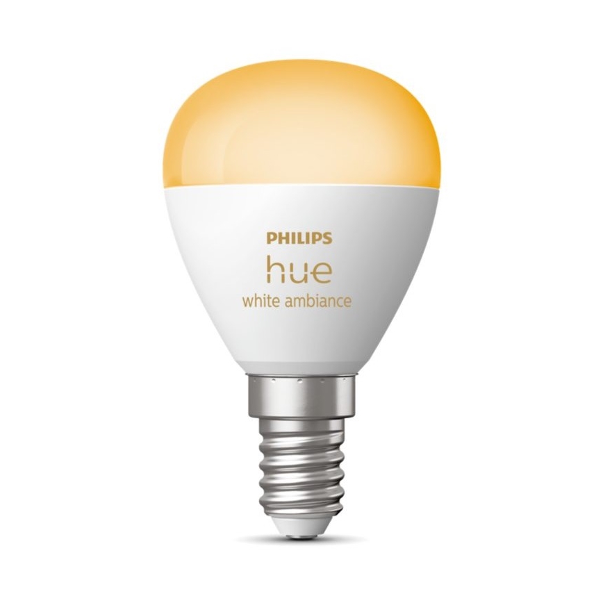 LED pritemdoma elektros lemputė Philips Hue WHITE AMBIANCE P45 E14/5,1W/230V 2200-6500K