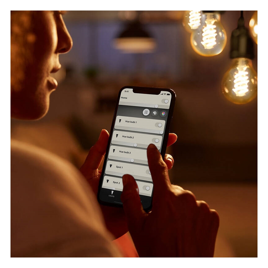 LED pritemdoma elektros lemputė Philips Hue WHITE FILAMENT G93 E27/7,2W/230V 2100K