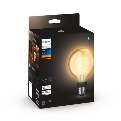 LED pritemdoma elektros lemputė Philips Hue WHITE FILAMENT G93 E27/7,2W/230V 2100K